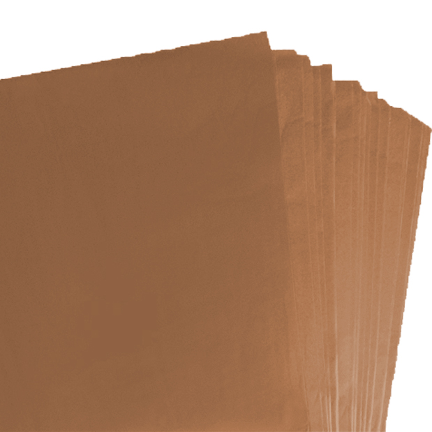 100 Sheets of Brown Coloured Acid Free Tissue Paper 500mm x 750mm ,18gsm