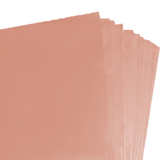 100 Sheets of Peach Coloured Acid Free Tissue Paper 500mm x 750mm ,18gsm