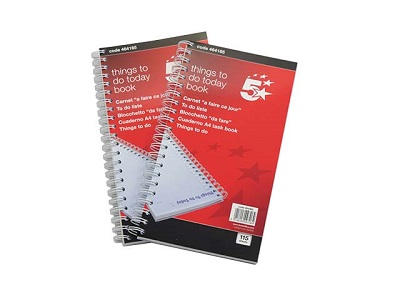 Challenge Planning Book Things to do Today Wirebound Perforated 115 Pages 280x15