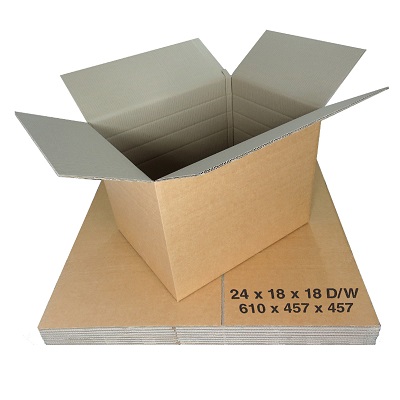50 X-LARGE DOUBLE WALL CARTONS BOXES 24x18x18" REMOVALS 