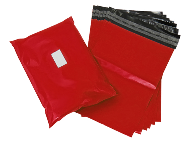 50 Strong RED 14" x 20" Mailing Postal Packaging Bags 355x500mm Co-Ex 