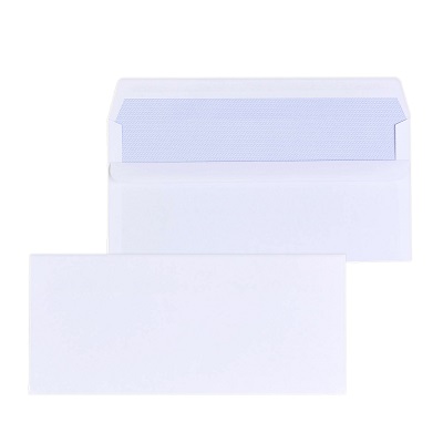 500 DL Recycled White Wallet Envelopes With Window 80gsm Self Seal - Foto 5