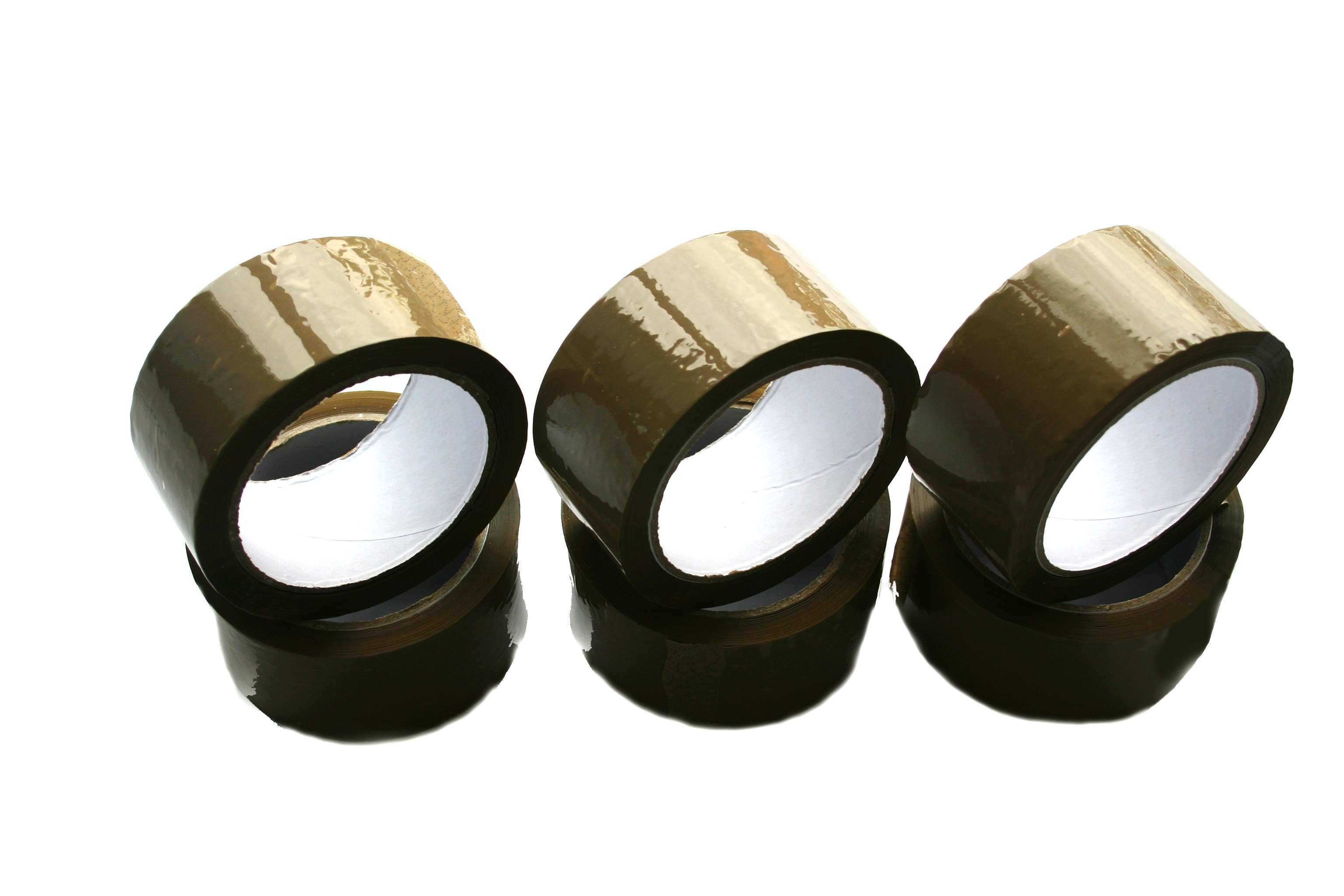 6 Roll Brown Buff Parcel Packaging Tape 48mm x 66m 