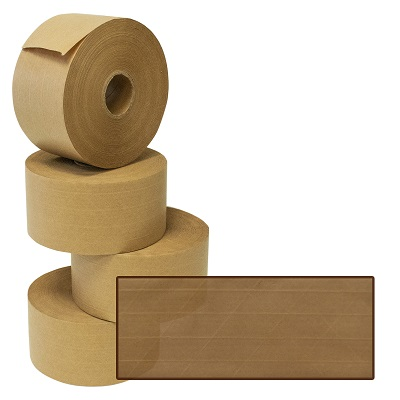 Water-activated paper tape rolls ready for sustainable, secure carton sealing.