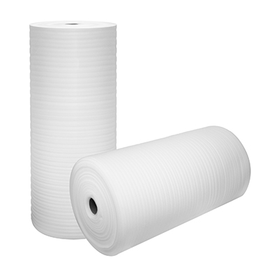 Mini roll of genuine Jiffy foam wrap, 500mm wide and 10 metres long, 1mm foam thickness.