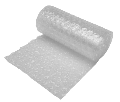 Roll of strong large bubble wrap for shipping protection, 500mm wide and 50 metres long.