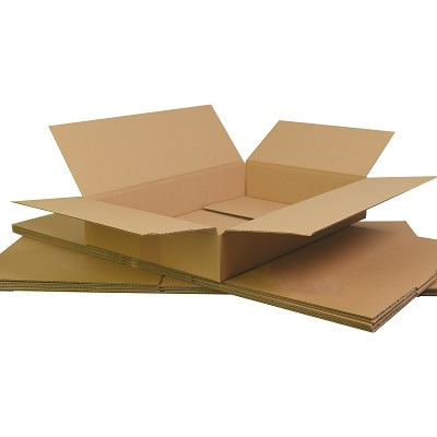 A flat single-wall cardboard box suited for shipping small, lightweight picture frames within standard postal dimensions.