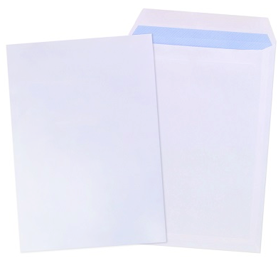  Front and back view of the C4 documents enclosed envelope. 