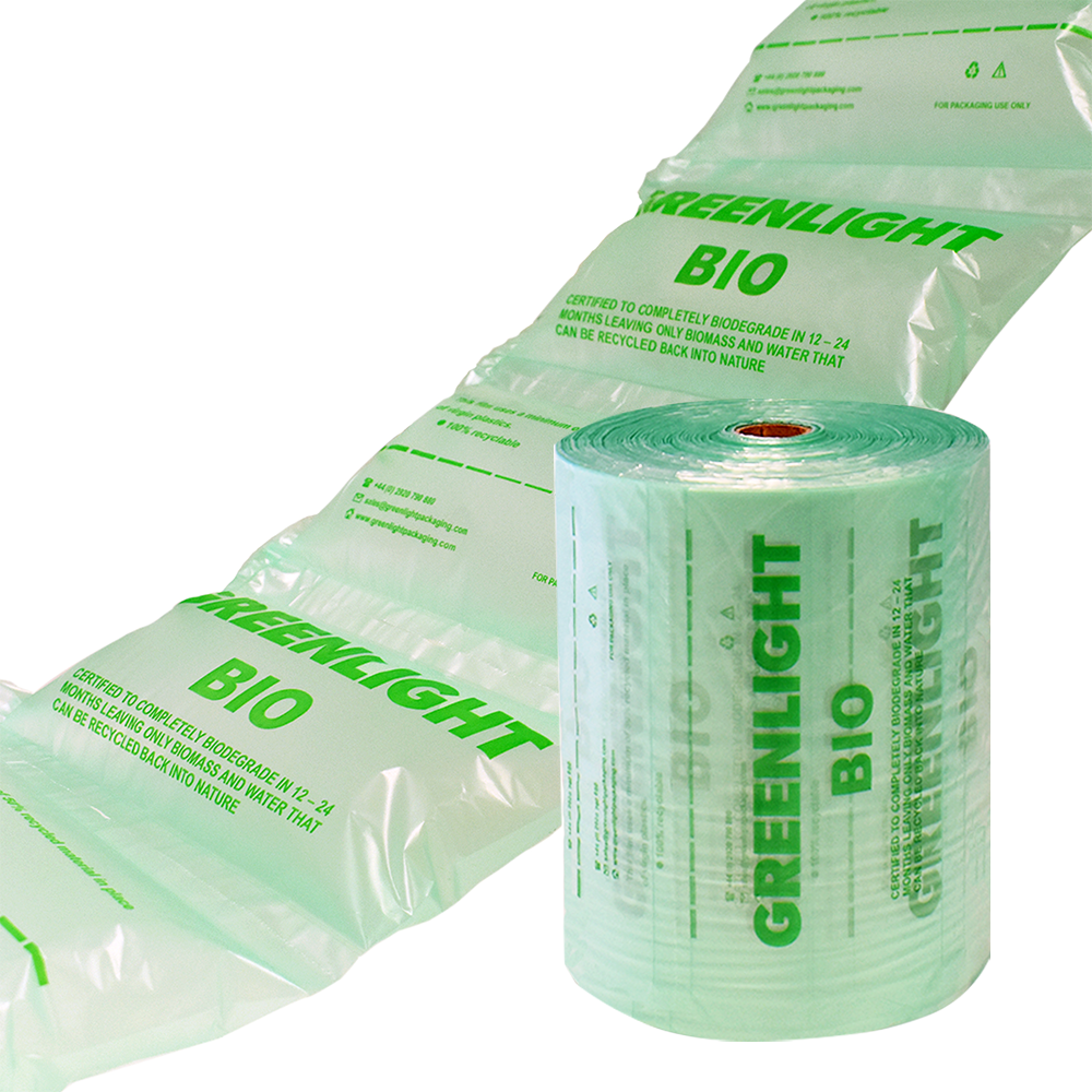 Air pillows, a type of void fill packaging available at Globe Packaging.