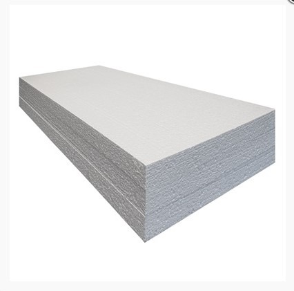 Deep stack of 3 2400 × 1200 × 100mm polystyrene insulation sheets.